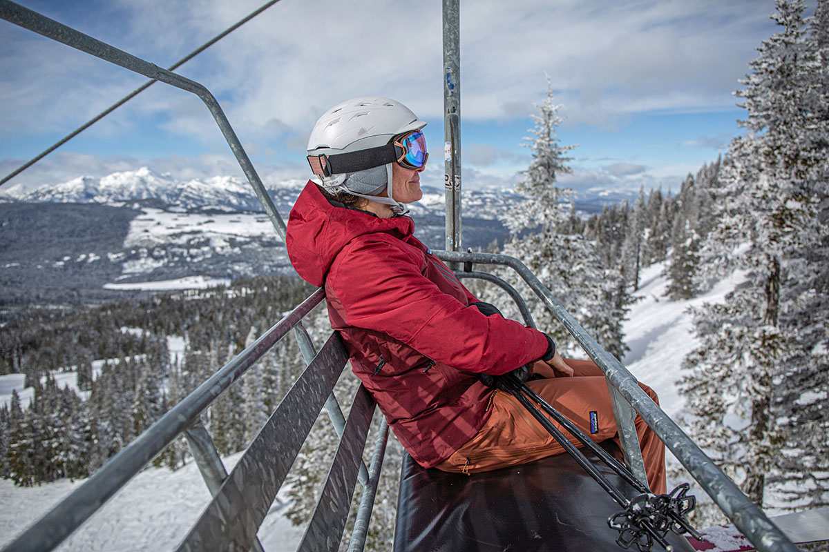 ​​Patagonia Insulated Powder Town Pants (sitting on chairlift)